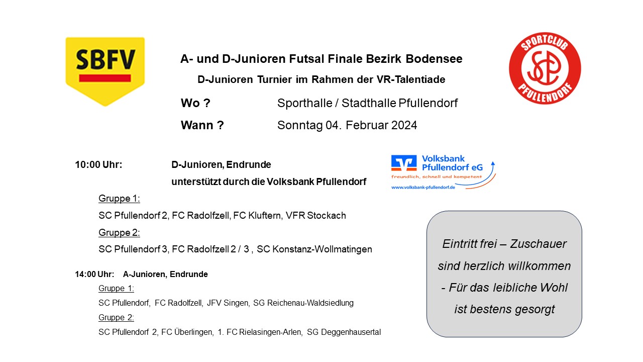 Read more about the article D- und A-Junioren Futsal Finale in Pfullendorf