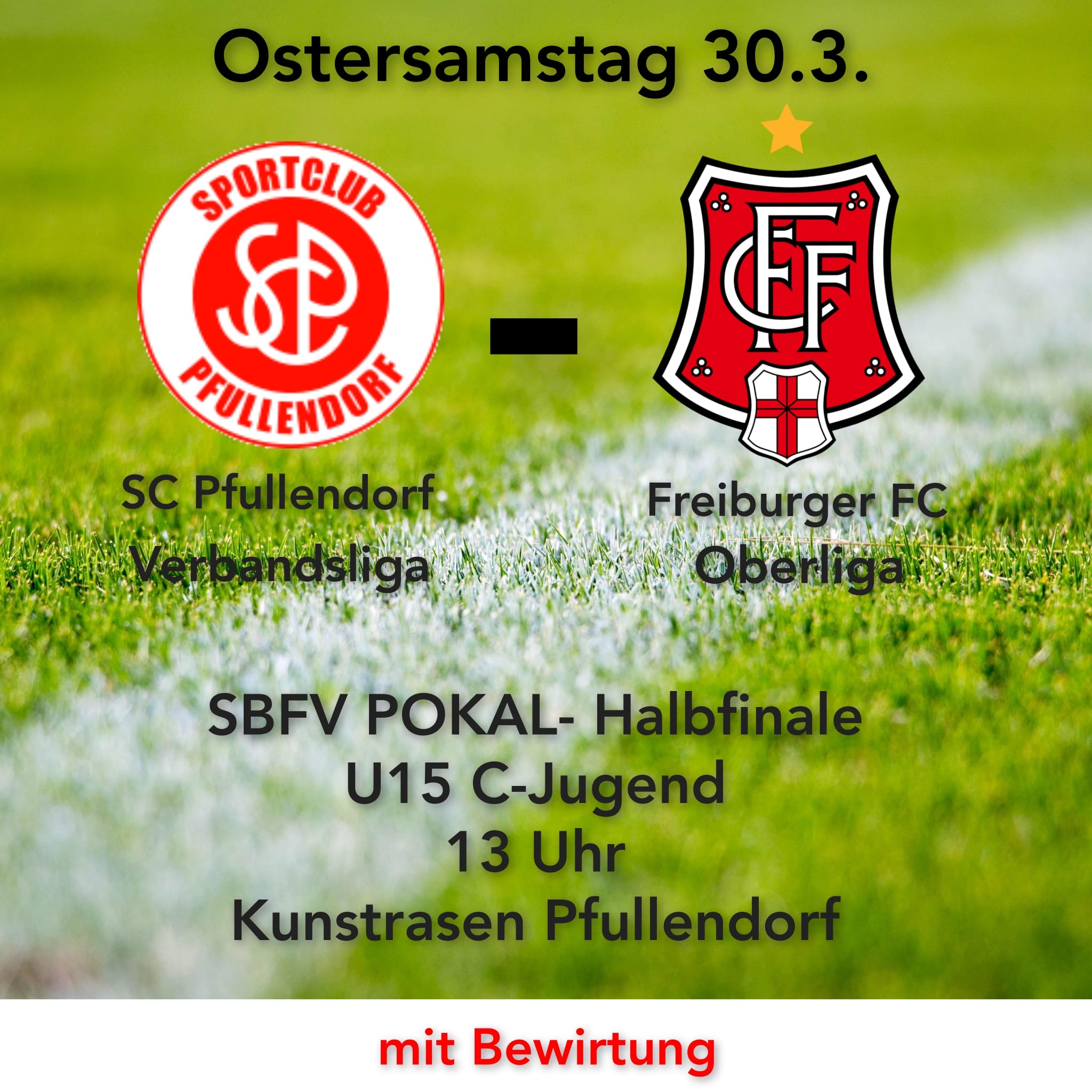 Read more about the article U15 empfängt Oberligist Freiburger FC zum Halbfinal Pokalknaller
