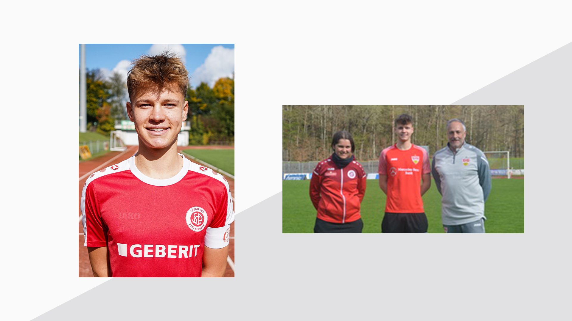 David Idt (m.) mit Chiara Buck (Sportliche Leiterin Aufbaubereich, SCP) & Manuel Koller (VfB Stuttgart).